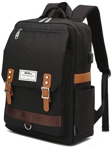 תיק גב למחשב נייד בגודל 15.6 אינץ’ דגם The Asia Retro מבית Camel Mountain - צבע שחור