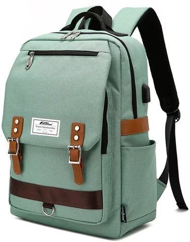 תיק גב למחשב נייד בגודל 15.6 אינץ’ דגם The Asia Retro מבית Camel Mountain - צבע ירוק