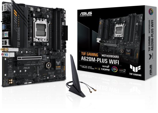 לוח אם ASUS TUF GAMING A620M-PLUS WIFI AMD AM5 A620 DDR5