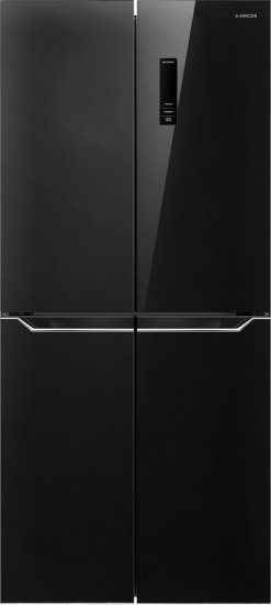 מקרר 4 דלתות מקפיא תחתון 419 ליטר Amcor HR448GB - זכוכית שחורה