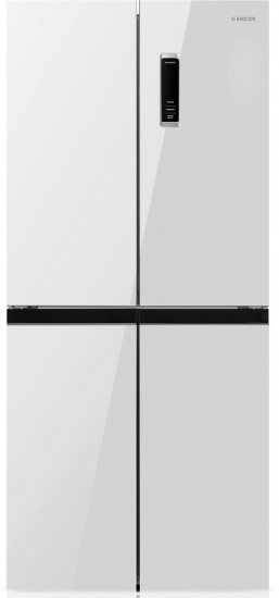 מקרר 4 דלתות מקפיא תחתון 419 ליטר Amcor HR4-48GW - זכוכית לבנה