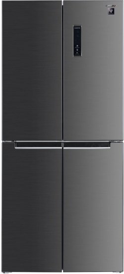 מקרר 4 דלתות מקפיא תחתון אינוורטר 472 ליטר Sharp -8430-ID - נירוסטה מושחרת