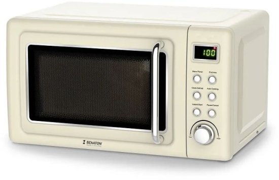 מיקרוגל רטרו דיגיטלי 20 ליטר מבית Benaton - צבע שמנת