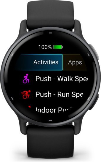 שעון חכם Garmin Vivoactive 5 - רצועה בצבע שחור עם מסגרת בצבע Slate Aluminum - כולל תמיכה מלאה בעברית - שנתיים אחריות יבואן רשמי על ידי רונלייט