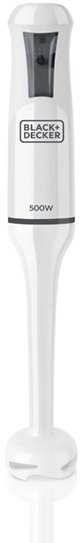 בלנדר מוט עם כוס מדידה 500W BXHB500E מבית Black+Decker - צבע לבן