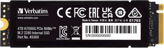 כונן Verbatim Vi7000G 4TB SSD PCIe M.2 NVMe