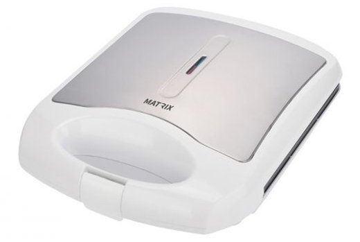 טוסטר סנדוויץ' פסים 4 פרוסות דגם ברלין Matrix MX-SW-811-G-WH 1400W - צבע לבן / נירוסטה