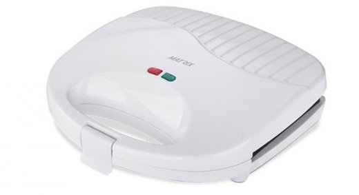 טוסטר סנדוויץ' משולשים 2 פרוסות דגם בוסטון Matrix MX-SW-805-T-WH 750W - צבע לבן