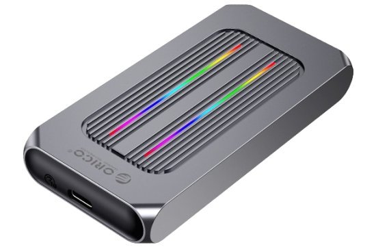 מארז SSD חיצוני ORICO USB M.2 NVME RGB - צבע אפור