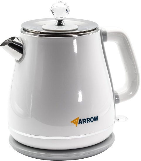 קומקום חשמלי מעוצב 1.8 ליטר Arrow 1500W - צבע לבן