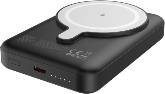 סוללת גיבוי Power-Tech MS-10 10000mAh MagSafe+USB-C - צבע שחור