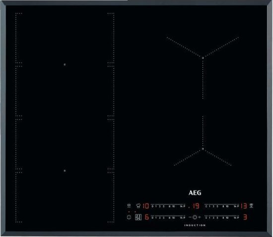 כיריים אינדוקציה 4 אזורי בישול 60 ס''מ AEG Maxisense ProCook Zone IKE64471FB 7350W - צבע שחור עם מסגרת משופעת - תוצרת גרמניה