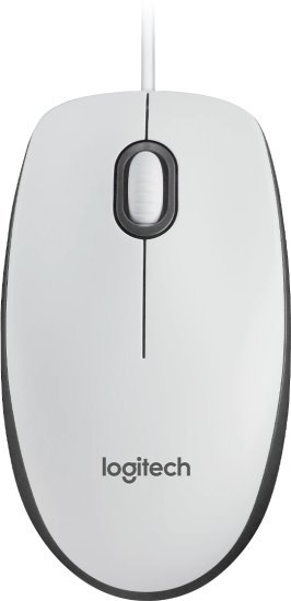 עכבר חוטי Logitech M100 - צבע לבן