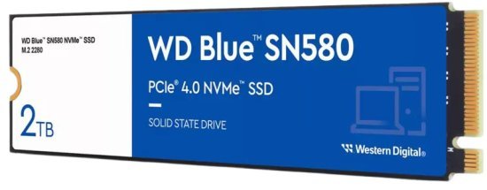 כונן SDD פנימי Western Digital Blue SN580 2TB SSD M.2 2280 PCIe NVMe