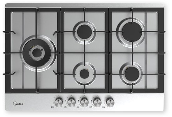 כיריים גז 5 להבות בישול 75 ס''מ Midea 75SP005 - צבע נירוסטה
