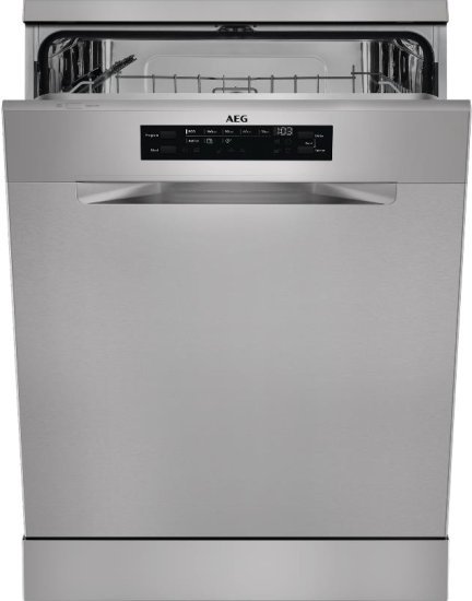 מדיח כלים רחב עומד 13 מערכות כלים AEG Pro Intensiv FFB53607ZM - צבע נירוסטה מוברשת - תוצרת פולין