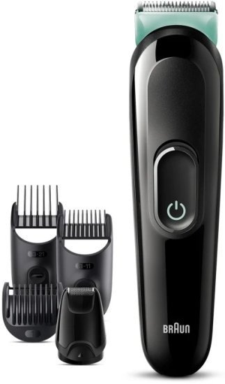 מכונת תספורת ועיצוב זקן 6 ב-1 Braun All-In-One Style Kit Series 3 Beard & Head MGK3411