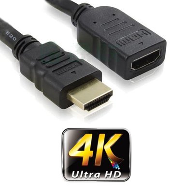כבל HDMI זכר לחיבור HDMI נקבה באורך 0.5 מטר Gold Touch