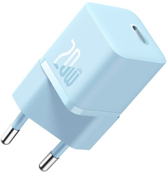 מטען קיר מהיר Baseus GaN5 (מיני) בהספק 20W - צבע כחול