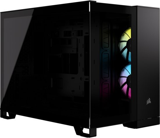 מארז ללא ספק Corsair 2500X iCUE LINK RGB Tempered Glass Micro ATX - צבע שחור