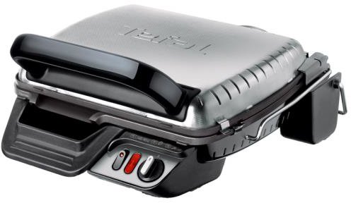 טוסטר לחיצה משולב גריל Tefal Compact GC306012 2000W - צבע נירוסטה / שחור
