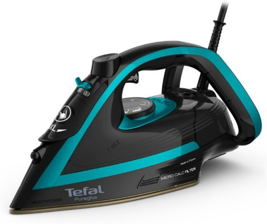 מגהץ אדים Tefal Puregliss 3000W FV8066E0 - חמש שנות אחריות יבואן רשמי על ידי ניופאן