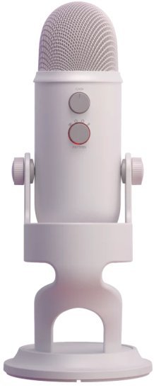 מיקרופון Logitech G Yeti למחשב ברמת שידור מקצועית בחיבור USB - צבע White Mist