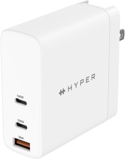 מטען שולחני Hyper 140W PD 3.1 USB-C / USB-A GaN - כולל ערכת מתאמי חשמל