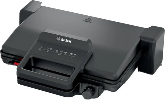 טוסטר לחיצה 3 ב-1 Bosch 2000W TCG3323 - צבע שחור - שנתיים אחריות יבואן רשמי BSH