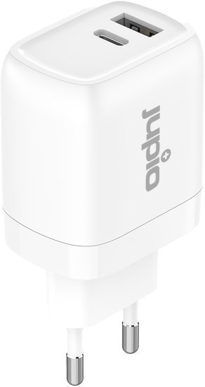 מטען קיר כפול Jupio GaN 30W - עם חיבורי USB-A ו-USB-C