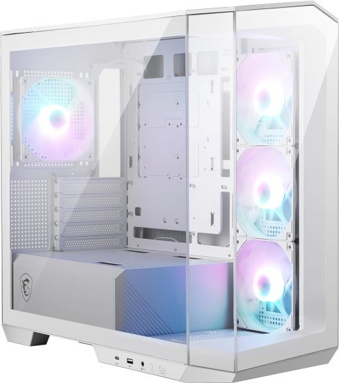 מארז מחשב ללא ספק MSI MAG PANO M100R PZ Micro ATX Tower - צבע לבן