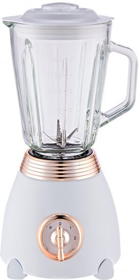 בלנדר זכוכית וינטג' 500W דגם Salvador ATL-5860B מבית Gold Line - צבע לבן