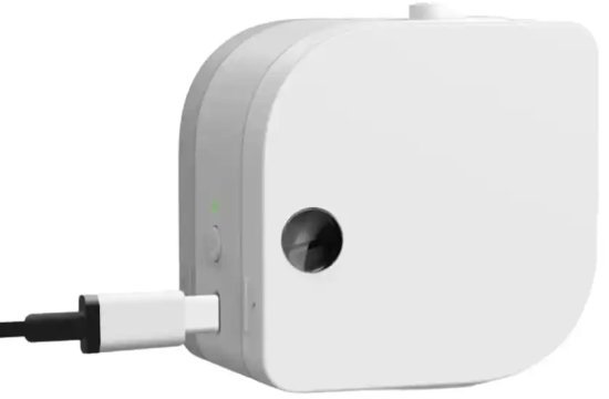 מדפסת מדבקות אלחוטית נטענת דגם P12PRO מבית Aimo + סרט מלא במתנה - צבע שחור על רקע לבן