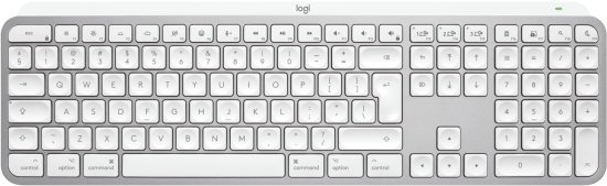 מקלדת אלחוטית מוארת Logitech MX Keys S Wireless Keyboard For Mac - צבע Pale Gray