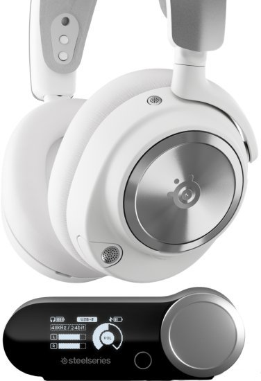 אוזניות גיימינג אלחוטיות SteelSeries Arctis Nova Pro למחשב - מותאם גם לפלייסטיישן - צבע לבן