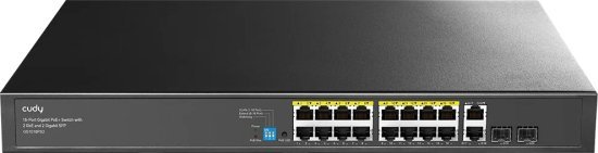 מתג Cudy 16-Port Gigabit PoE+ GS1018PS2 עם 2 חיבורי Uplink GbE ו-2 חיבורי Uplink SFP