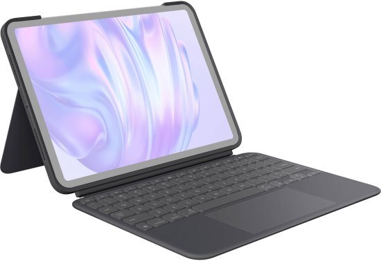 כיסוי מקלדת Logitech Combo Touch ל- Apple iPad Pro 11 Inch (M4) - צבע Graphite - שפה עברית ואנגלית