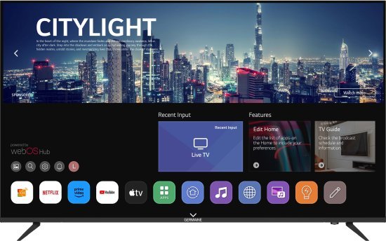 טלוויזיה חכמה 65 אינץ' Germaine 4K QLED WebOS