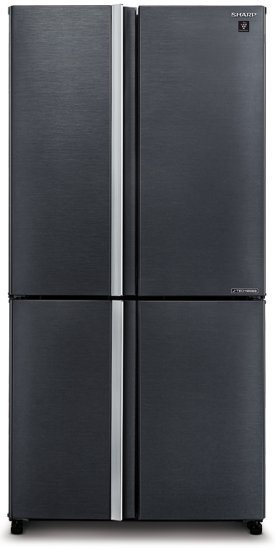 מקרר 4 דלתות מקפיא תחתון מדחס J-Tech אינוורטר 611 ליטר Sharp SJ-9270-SL - נירוסטה מושחרת