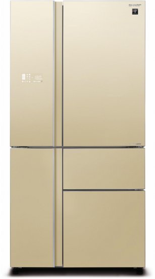 מקרר 5 דלתות מקפיא תחתון 661 ליטר אינוורטר Sharp SJ-R9730 - צבע זכוכית שמפניה