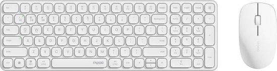 סט מקלדת ועכבר אלחוטיים Rapoo 9320MW E.H - צבע לבן - שפה עברית / אנגלית