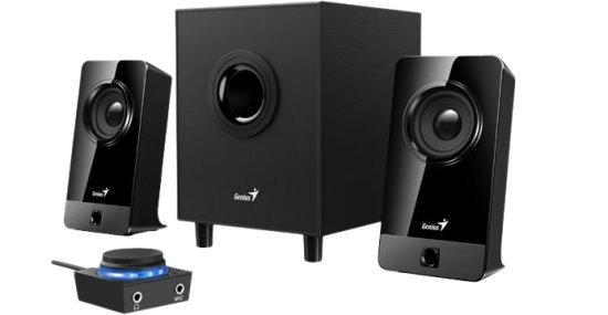 מערכת רמקולים למחשב 2.1 ערוצים דגם SW-2.1 300X מבית Genius - צבע שחור