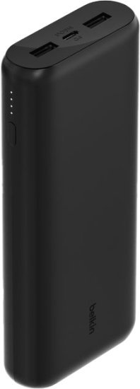 סוללת גיבוי ניידת עם תמיכה בטעינה מהירה Belkin Boost Charge Power Bank 26,000mAh עם חיבור USB-C כפול וחיבור USB-A כפול - שחור
