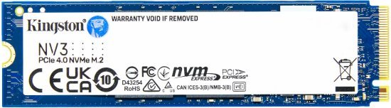 כונן Kingston NV3 PCIe 4.0 x4 NVMe M.2 2280 1TB SSD