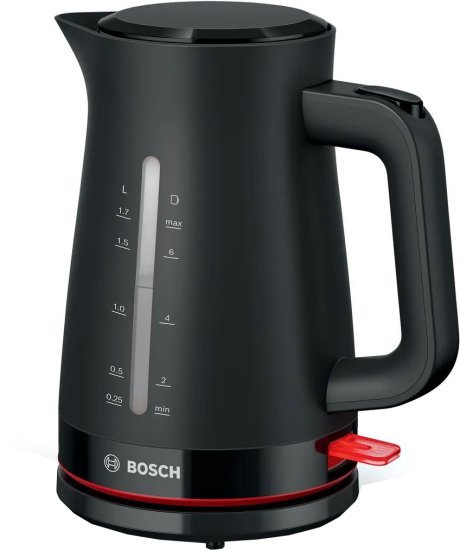 קומקום 1.7 ליטר Bosch MyMoment TWK3M123 2400W - צבע שחור - שנתיים אחריות יבואן רשמי BSH