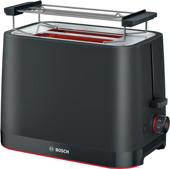 מצנם קופץ 2 פרוסות Bosch MyMoment TAT3M123 950W - צבע שחור - שנתיים אחריות יבואן רשמי BSH