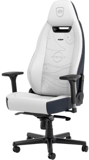 כיסא גיימינג סדרת Legend דגם Starfield מבית Noblechairs - מהדורה מיוחדת - צבע לבן / כחול