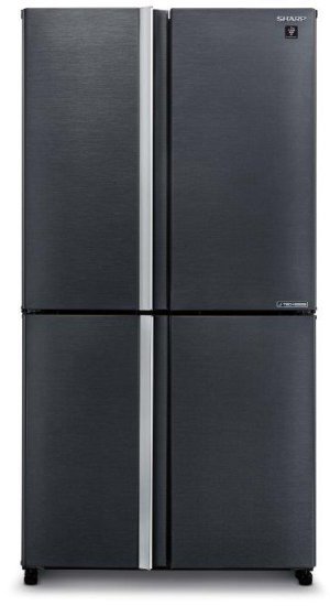 מקרר 4 דלתות מקפיא תחתון מדחס J-Tech אינוורטר 525 ליטר Sharp SJ-8570-SL - צבע נירוסטה מושחרת