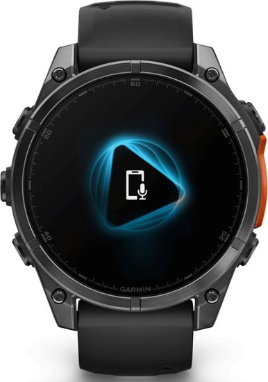 שעון חכם Garmin Fenix 8 AMOLED 47mm - פלדת אל-חלד עם רצועת סיליקון שחורה - כולל תמיכה מלאה בעברית - אחריות יבואן רשמי על ידי רונלייט
