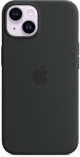 כיסוי סיליקון מקורי ל-Apple iPhone 14 עם חיבור MagSafe - צבע Midnight